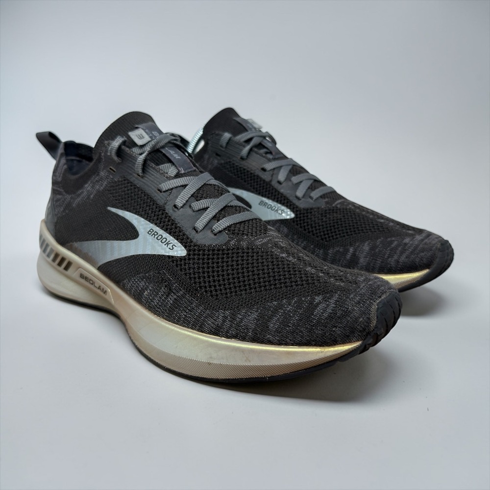 Brooks Bedlam 3 Mens Size 9.5 D Running Shoes Black Grey Silver 1103431D012